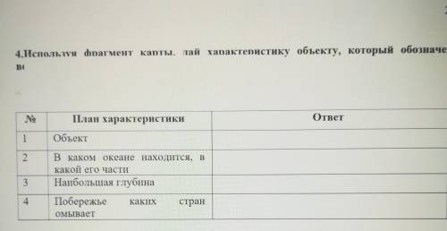 4.Используя фрагмент камты. Лай характеристику объекту, который обозначен вNoПлан характеристикиотве