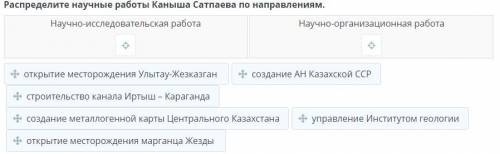 Распределите научные работы Каныша Сатпаева по направлениям. Научно-исследовательская работа Научно-