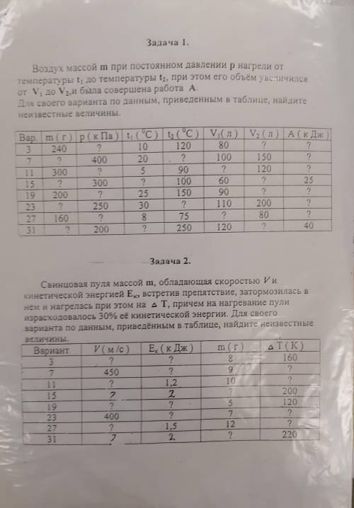 Физика. Решить 19 вариант хотябы 1 задачю. ​