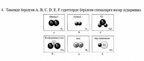 4. Төменде берілген А , В , С , D , E , F суреттерде берілген схемаларға назар аударыңыз . тжб 2-тоқ