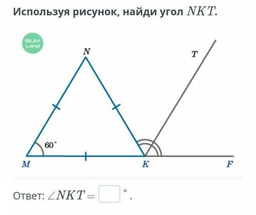 Используя рисунок найди угол NKT ​