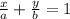 \frac{x}{a}+ \frac{y}{b} =1