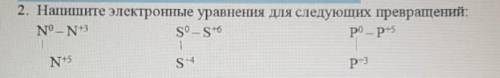 Напишите электронные уравнения для следующих превращений ​