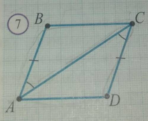 покажитесь что угол АВС=CDA​