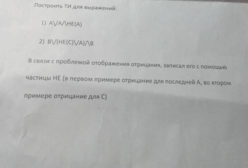 Нужна по информатике! Преподаватель задал вот такое задание по теме ( элементы алгебры логики ) по и