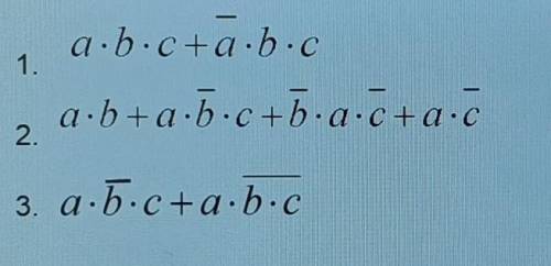 нужно решить все три примера ...законы алгебры логики ​