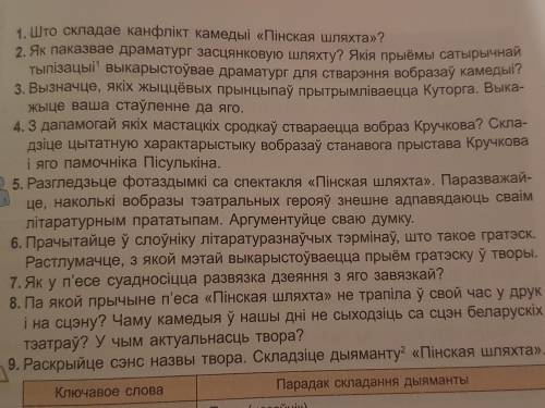 Адказаць на пытанні 1-6 (пінская шляхта)1. Што складае канфлікт камедыі Пінская шляхта...