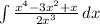 \int\limits {\frac{x^4-3x^2+x}{2x^3} } \, dx