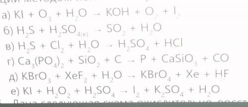 найдите окислитель и восстановитель в реакциях. Уравнивайте первые три реакции методом ионно-электро