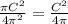 \frac{\pi C^2}{4\pi ^2 } =\frac{C^2}{4\pi }