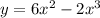 y=6x^{2} -2x^{3}