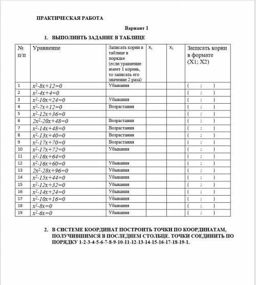 Тема: Квадратные уравнения, нужно решить оба варианта.