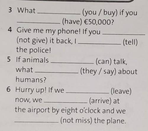 Complete the sentences. Use the first or second conditional form of the verbs in brackets.