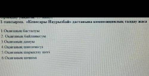 Кенесары Наурызбай композициялык талдау