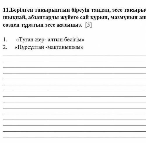 соч Берілген тақырыптың біреуін таңдап , эссе тақырыбы желісінен шықпай , абзацтарды жүйеге сай құры