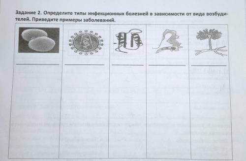 Определите типы инфекционных болезней в зависимости от вида возбуди телей. Приведите примеры заболев