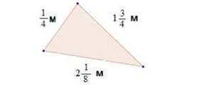 Найдите периметр треугольника 1/4,2 1/8 ,1 3/4​