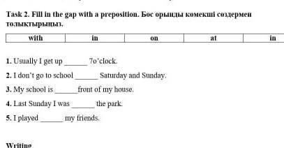 Fill in the gap with a preposition.With,in,on,at,in​