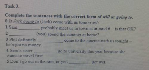 Complete the sentences with the correct form of will or going to. 0 Is Jack going to (Jack) come wit