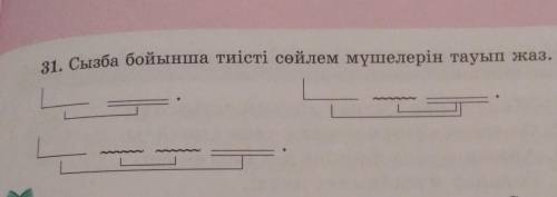 31. Сызба бойынша тиісті сөйлем мүшелерін тауып жаз.​