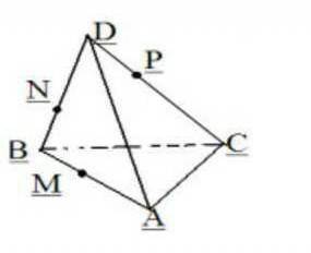 Рассмотрим тетраэдр dabc. построить сечение проходящее через точки m, n, p​