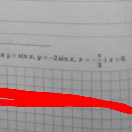 Знайдіть площу фігури,обмеженої лініями y=sin x, y=-2sin x, x=-π/3 і x=0