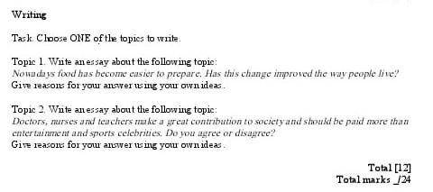 writing. task choose one of topics to write. Topic 1 write anessay abaut the following topic сделайт