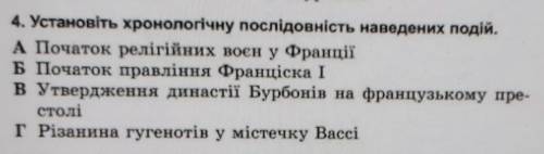 4. Установіть хронологічну послідовність наведених подій.​