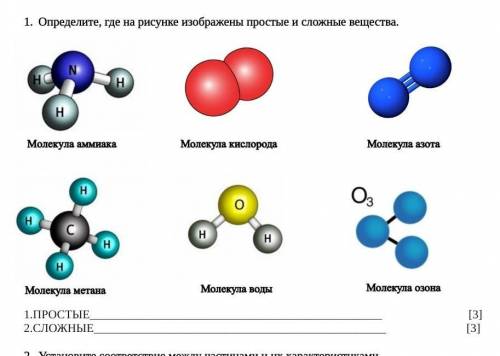 Определите, где на рисунке изображены простые и сложные вещества РЕШИТЬ ВОПРОС СОЧ​