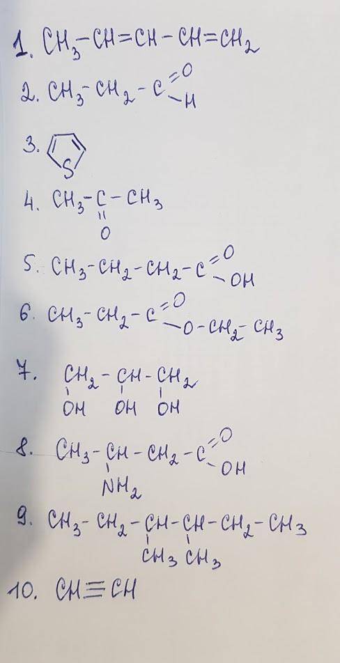 Напишите название функциональной группы, к которой относится каждое соединение, и по какому признаку