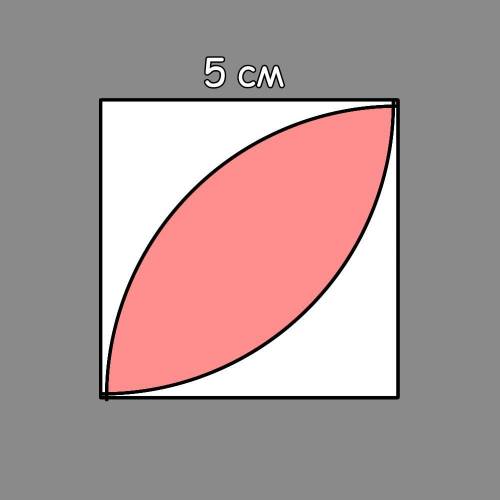 Найдите площадь красной фигуры