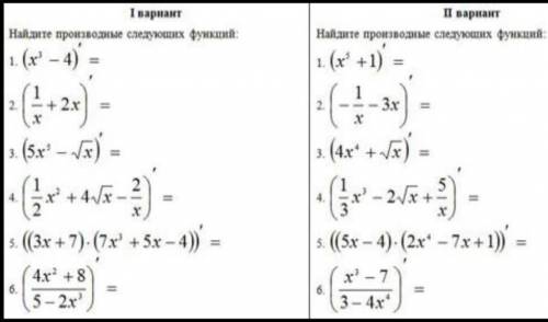 Алгебра 10ый класс, оба варианта​