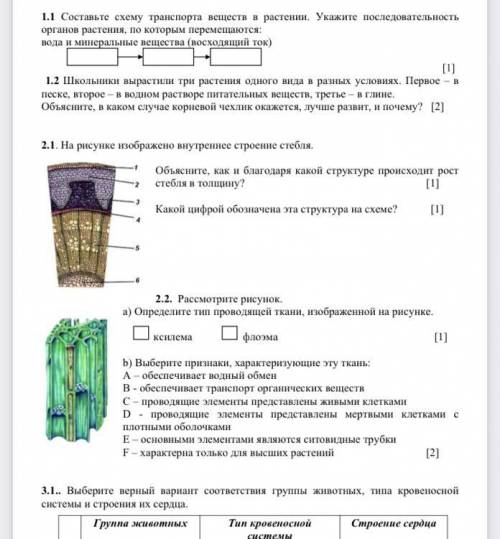 Задания суммативного оценивания за 2 четверть по предмету «Биология» 1 вариант 1.1 Составьте схему т