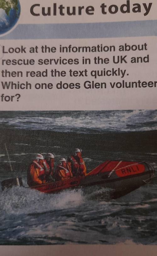 1 Look at the information about rescue services in the UK andthen read the text quickly.Which one do