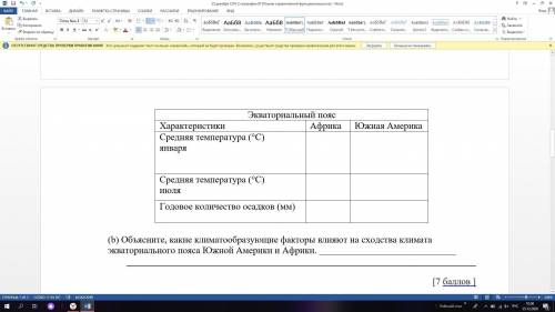 (a) Определите сходства экваториального пояса Африки и Южной Америки, используя климатическую карту.