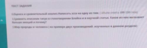 6.Оценка и сравнительный анализ.Написать эссе на одну из тем. ( объём ответа 100-110 слов) 1.Сравнит