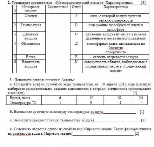 а) В газовом составе атмосферы доля кислорода составляет ... [1] А) 78 % В) 21% С) 0,93 % D) 0,03% Е