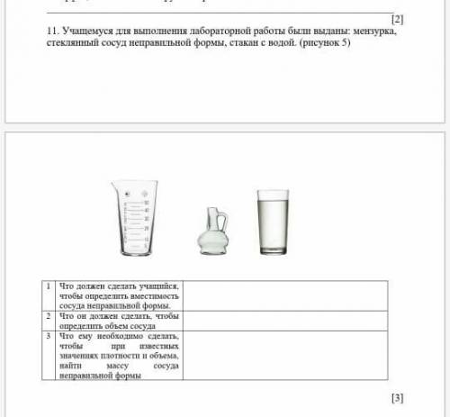 Что должен сделать учащийся, что бы определить вместимость сосуда неправильной формы​