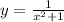 y = \frac{1}{{x {}^{2} + 1}{} }