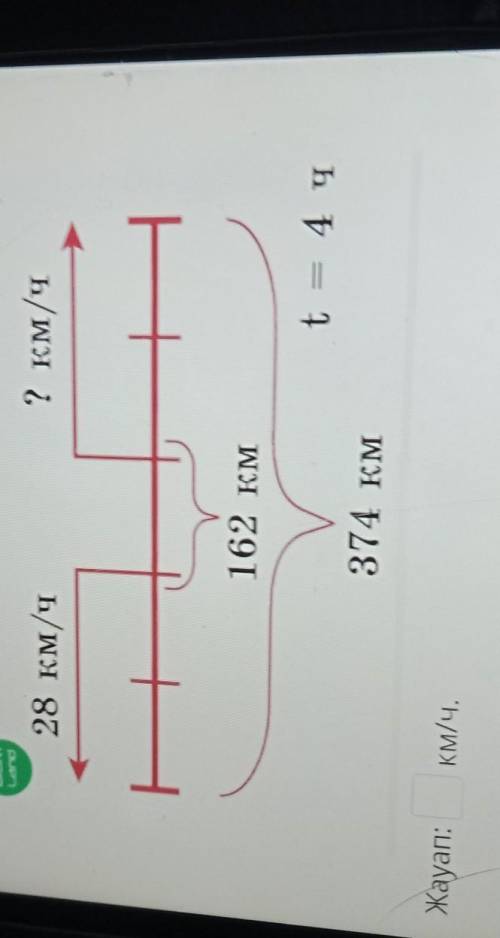 Lo28 км/ч? км/ч—162 кмt = 4 ч374 км​