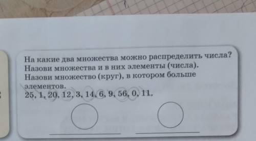 На какие лаа ножества можно распределить числа? Назови множества и в них алементы (чела).Назови множ