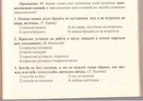 Какое слово или сочетание слов является грамматической основой в предложении или водной из частей сл