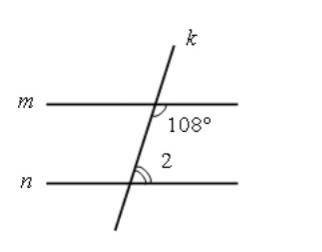 Чтобы прямые m и n пересекались, угол 2 не должен быть равен…