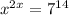 {x}^{2x} = {7}^{14}