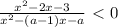 \frac{x^{2} -2x-3}{x^{2}-(a-1)x-a} \ \textless \ 0