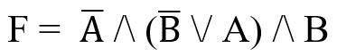 Составьте таблицу истинности для логической функции F