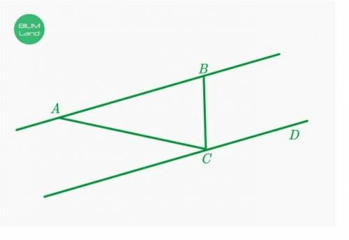 Параллельные прямые, их признаки и свойства. Урок 1 На рисунке AB = AC, CB — биссектриса угла ACD, ∠