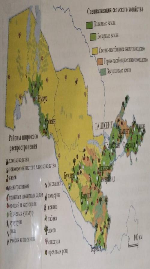 По рисунке 61 Проанализируйте пояса где выращивается землевладельческая продукция и сделайте выводы​