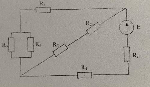 Определить E-? Если значение сопротивлений равно их порядковому номеру. I=1A, Rbh =5 Ом. Определить