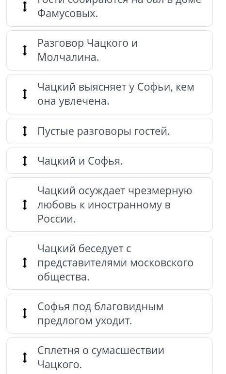 Расставь события в хронологическом порядке ​